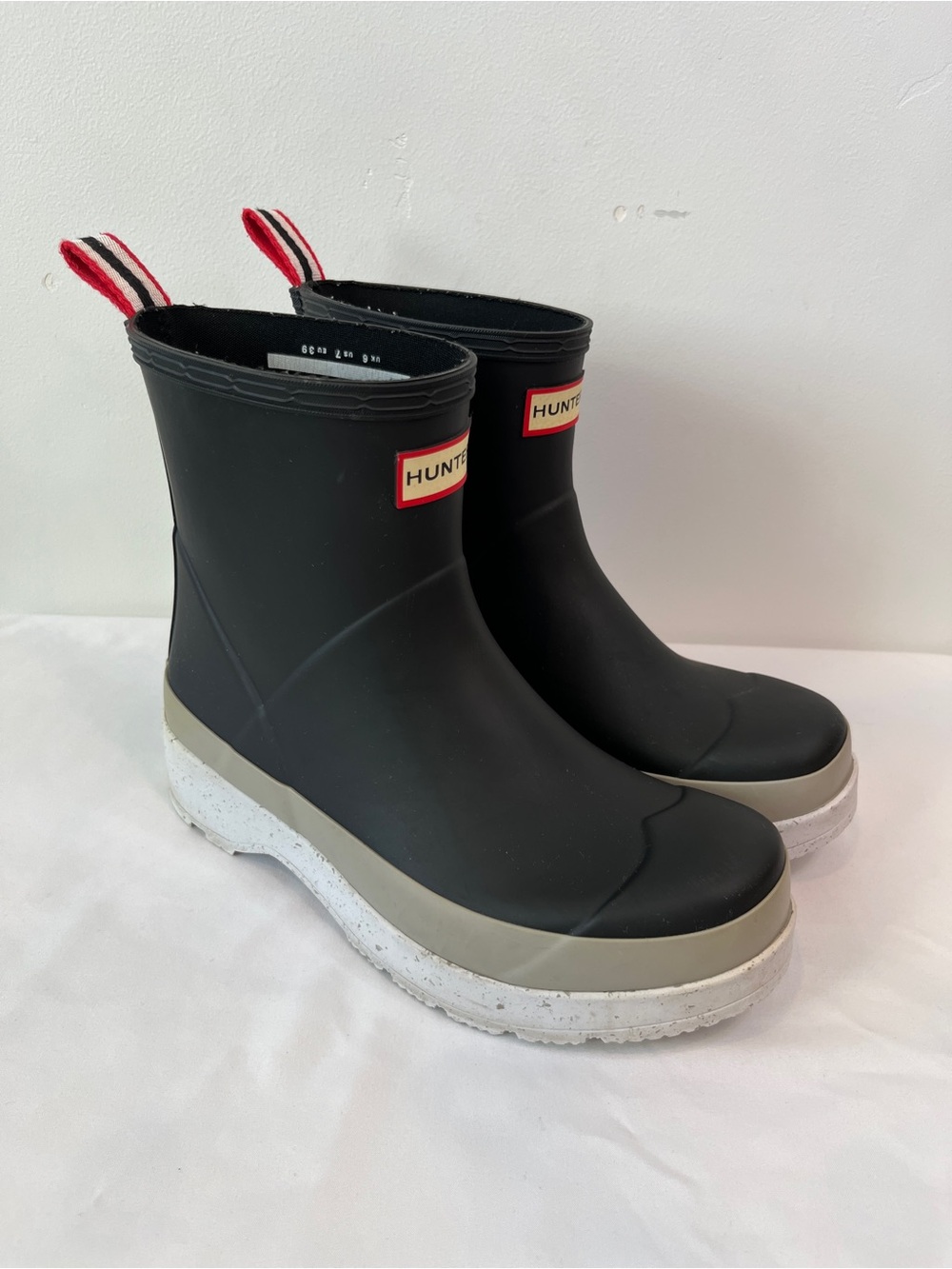 Hunter Original Play Short Speckled Platform Rain Boots Womens Size 7 US UK 6